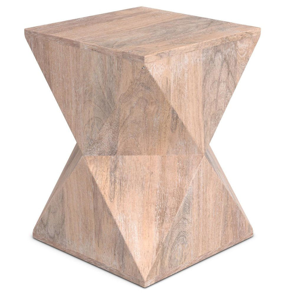 19" Natural Solid Wood Square End Table HomeRoots