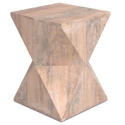 19" Natural Solid Wood Square End Table HomeRoots