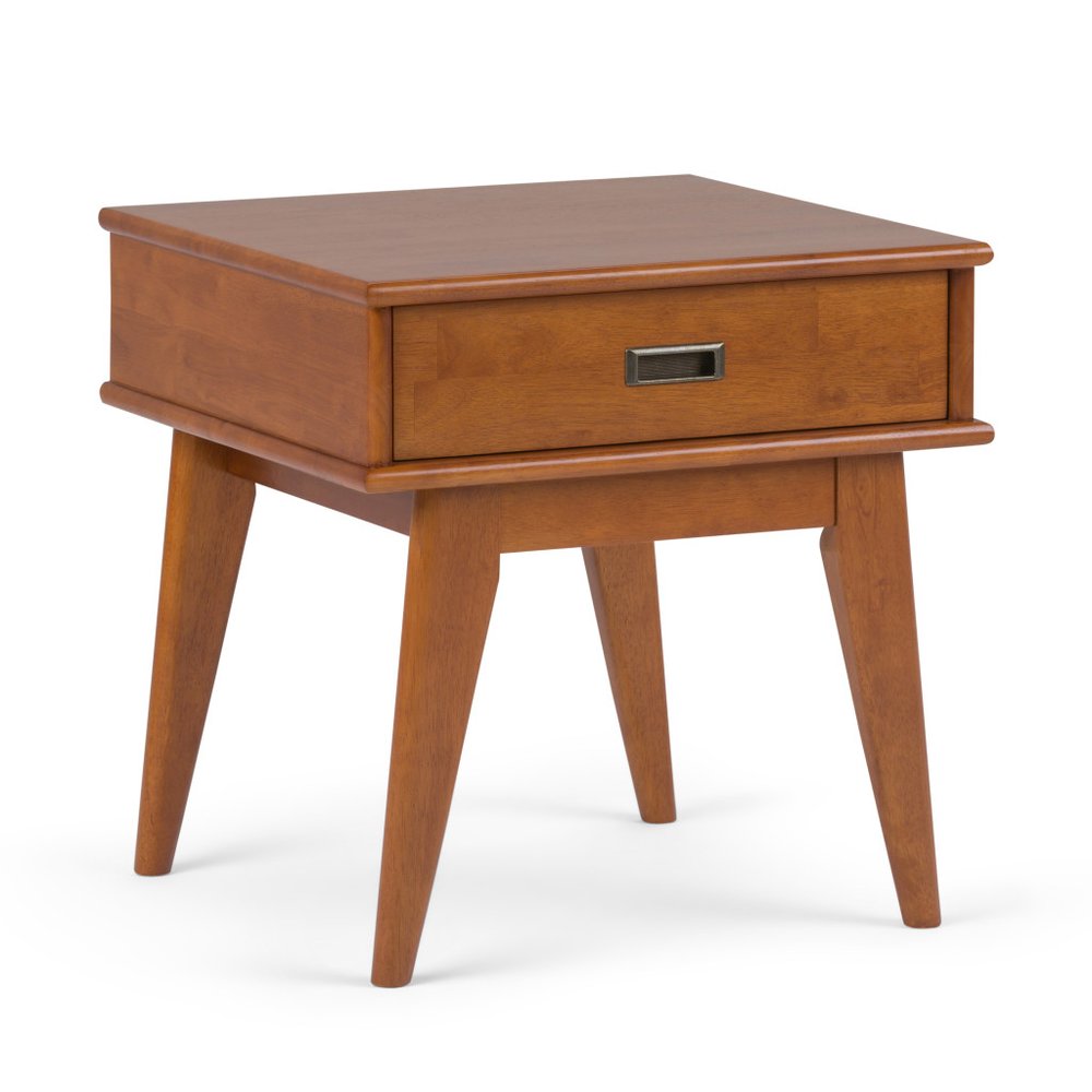 22" Brown Solid Wood End Table With Drawer HomeRoots