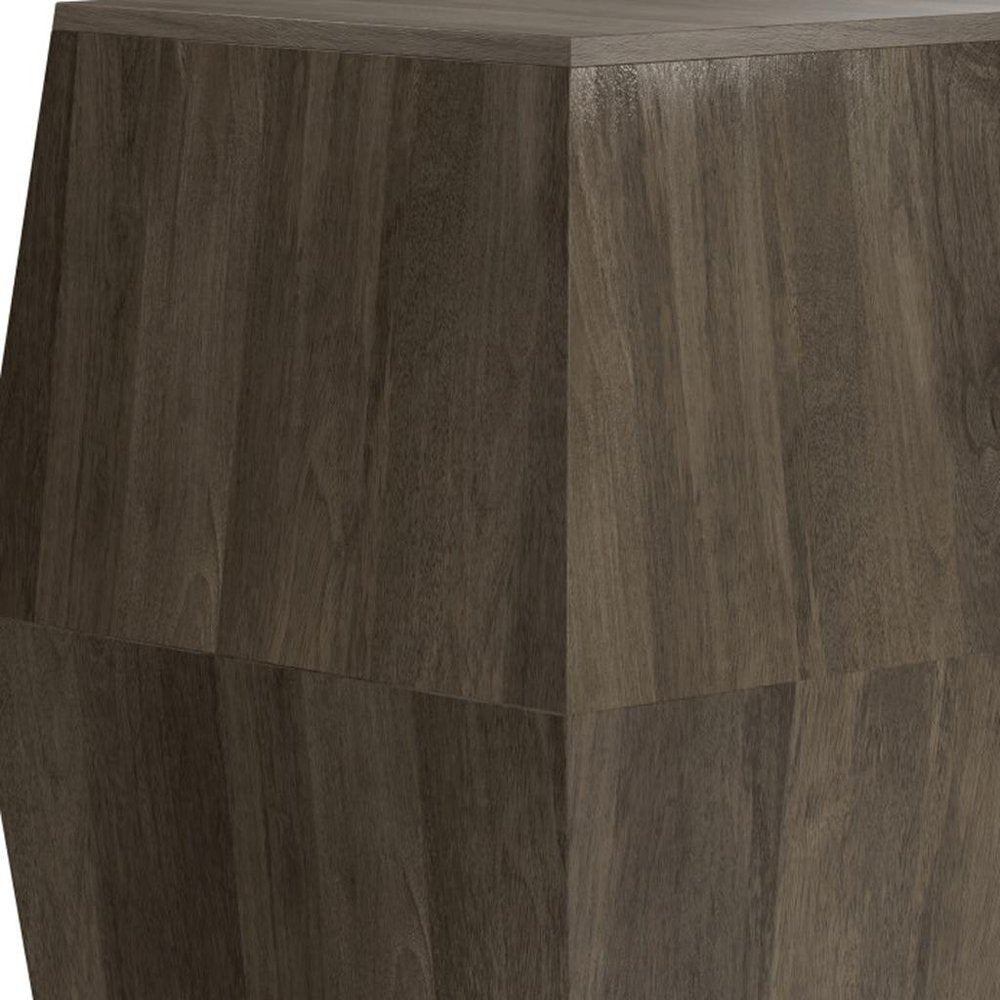 22" Natural Solid Wood Square Block End Table HomeRoots
