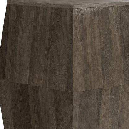 22" Natural Solid Wood Square Block End Table HomeRoots