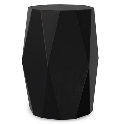 21" Black Solid Wood Round End Table HomeRoots