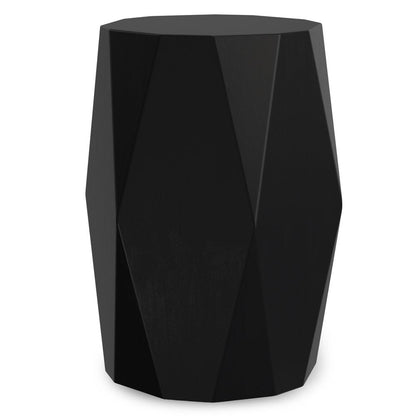 21" Black Solid Wood Round End Table HomeRoots