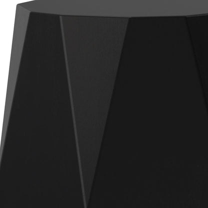 21" Black Solid Wood Round End Table HomeRoots