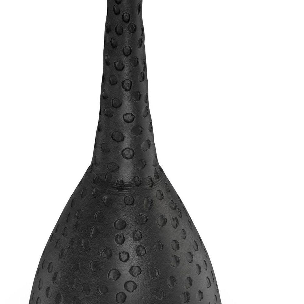 20" White and Black Marble and Aluminum Round Pedestal End Table HomeRoots
