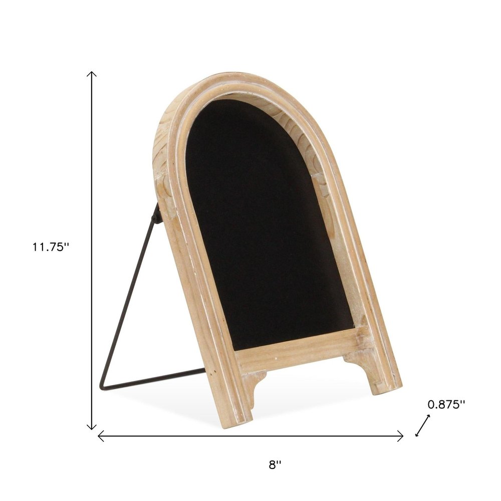 12" Natural Wood Tabletop Easel Chalk Board HomeRoots