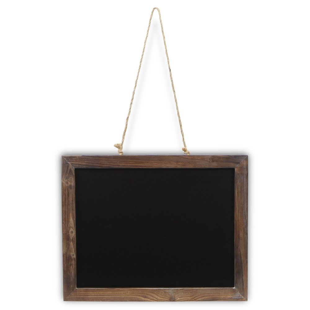 15" X 19" Brown Wood Hanging Chalkboard — view 1