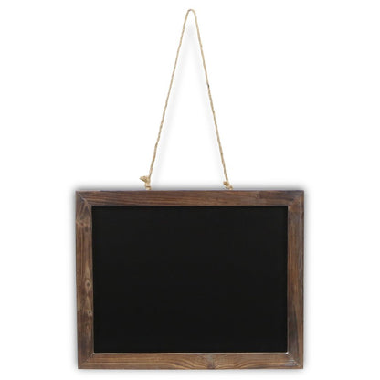 15" X 19" Brown Wood Hanging Chalkboard