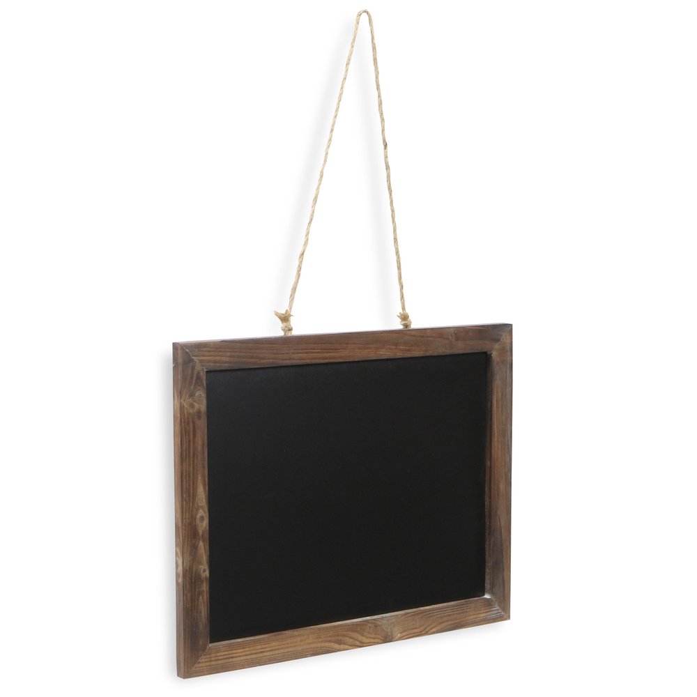 15" X 19" Brown Wood Hanging Chalkboard — view 2
