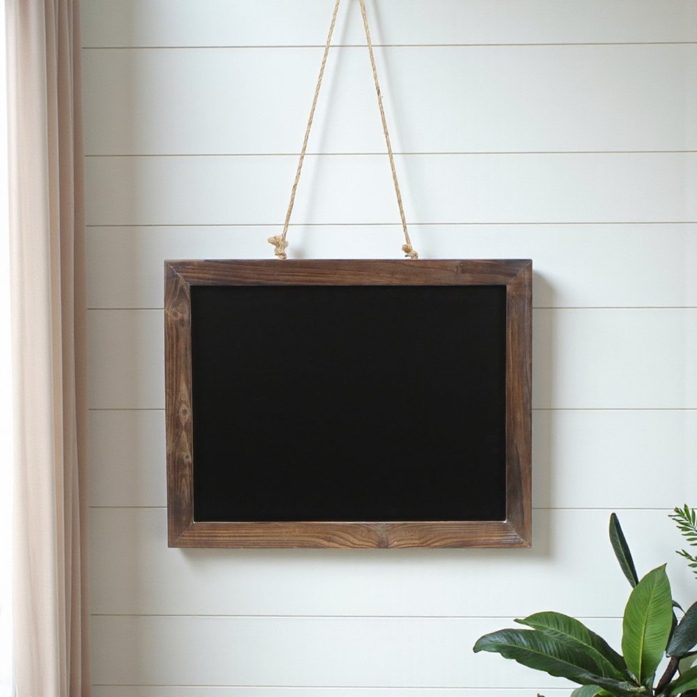 15" X 19" Brown Wood Hanging Chalkboard — view 8