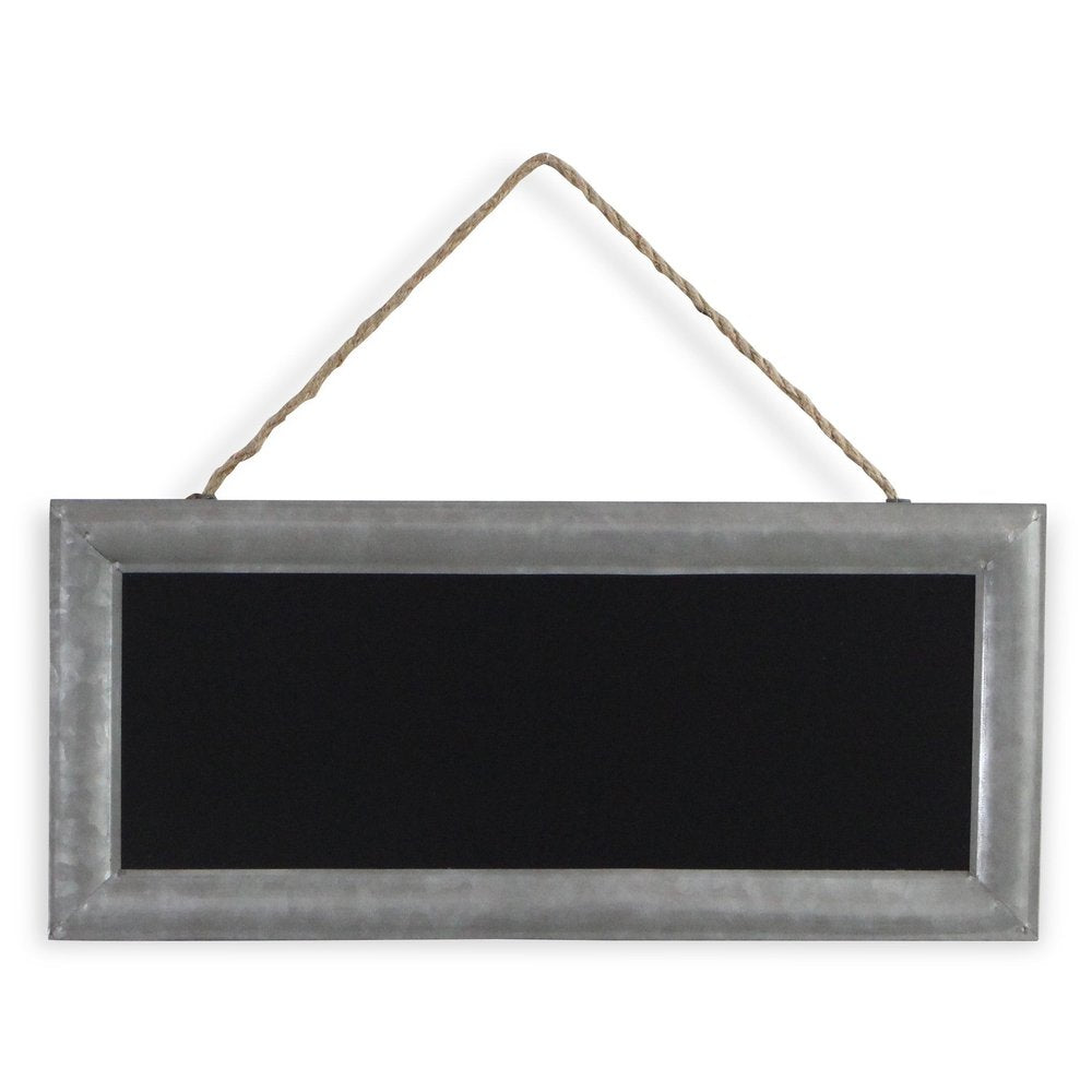 10" X 22" Gray Metal Hanging Chalkboard — view 1