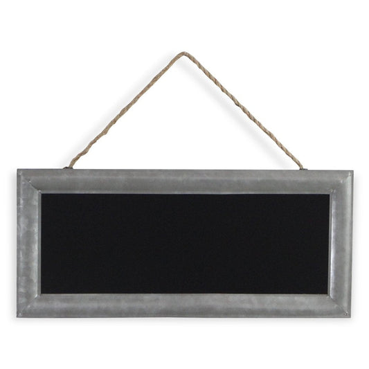 10" X 22" Gray Metal Hanging Chalkboard