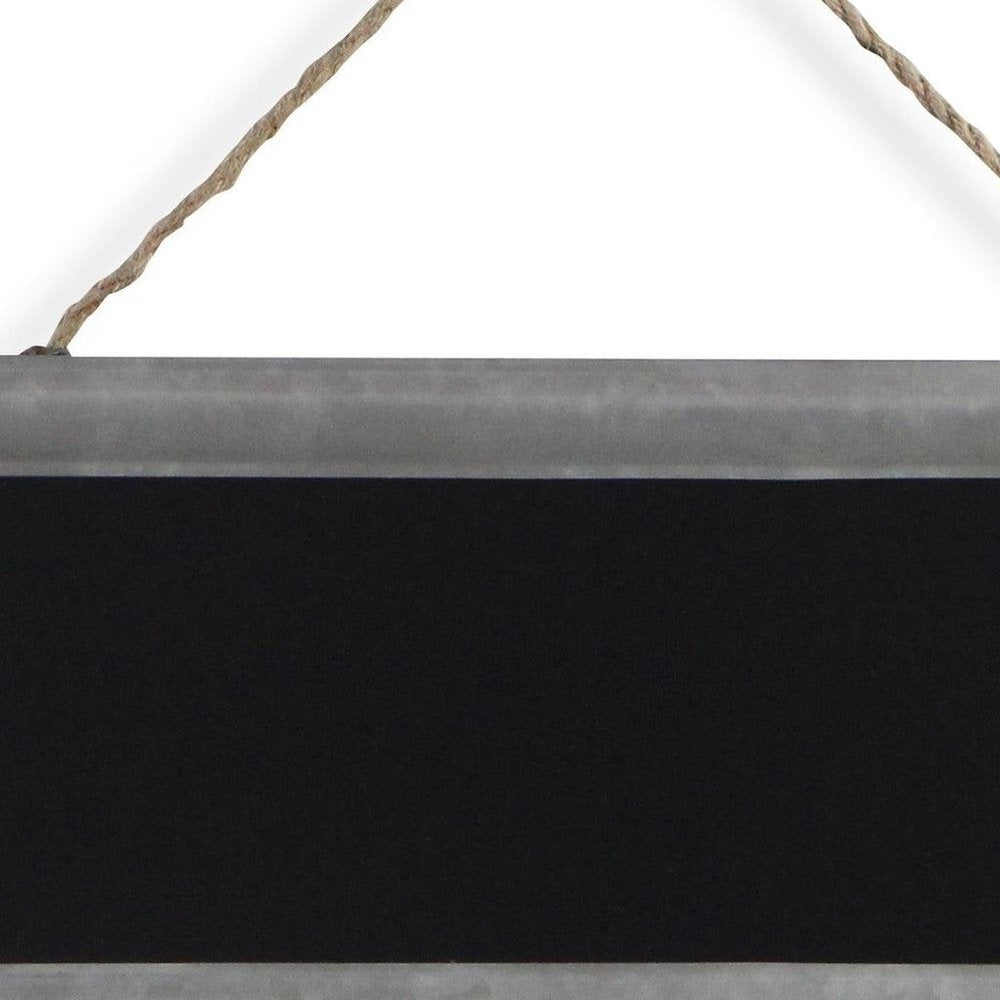10" X 22" Gray Metal Hanging Chalkboard — view 3