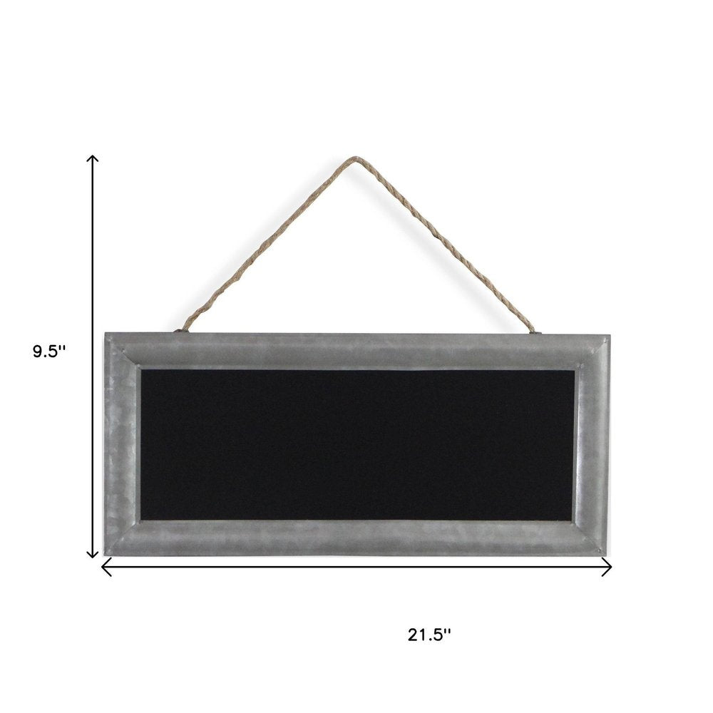 10" X 22" Gray Metal Hanging Chalkboard — view 5