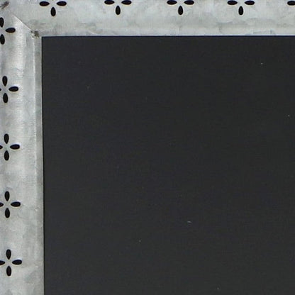 10" X 14" Gray Floral Metal Hanging Chalkboard