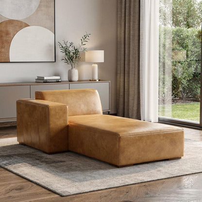 44" Sienna and Brown Leather Arm Chair HomeRoots