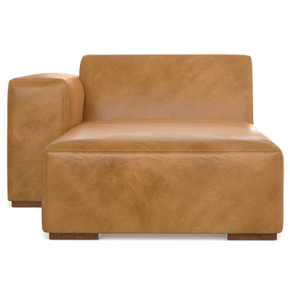 44" Sienna and Brown Leather Arm Chair HomeRoots