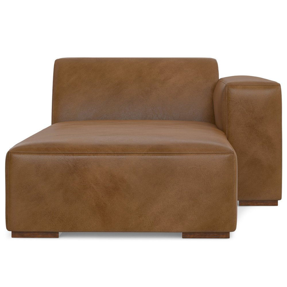 44" Brown Leather Arm Chair HomeRoots