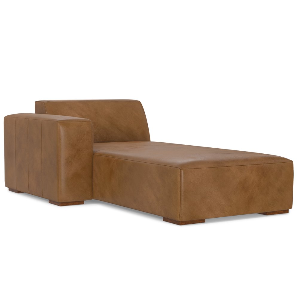 44" Brown Leather Arm Chair HomeRoots