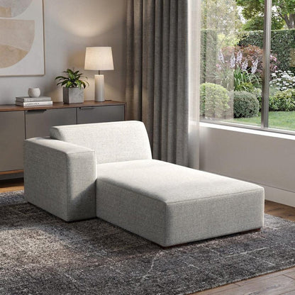 44" Gray and Brown Fabric Arm Chair HomeRoots