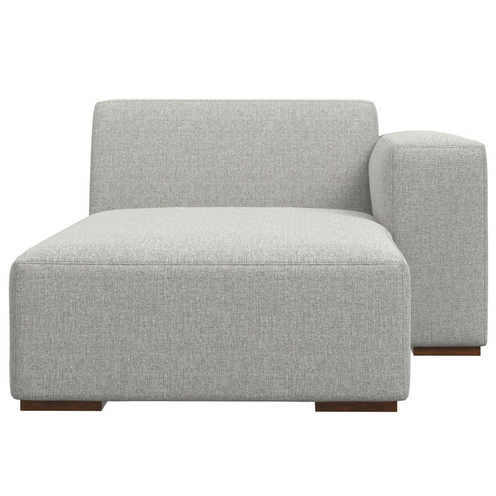 44" Gray and Brown Fabric Arm Chair HomeRoots