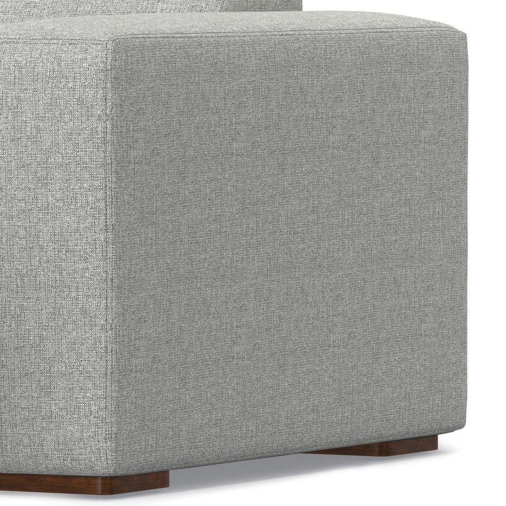 44" Gray and Brown Fabric Arm Chair HomeRoots