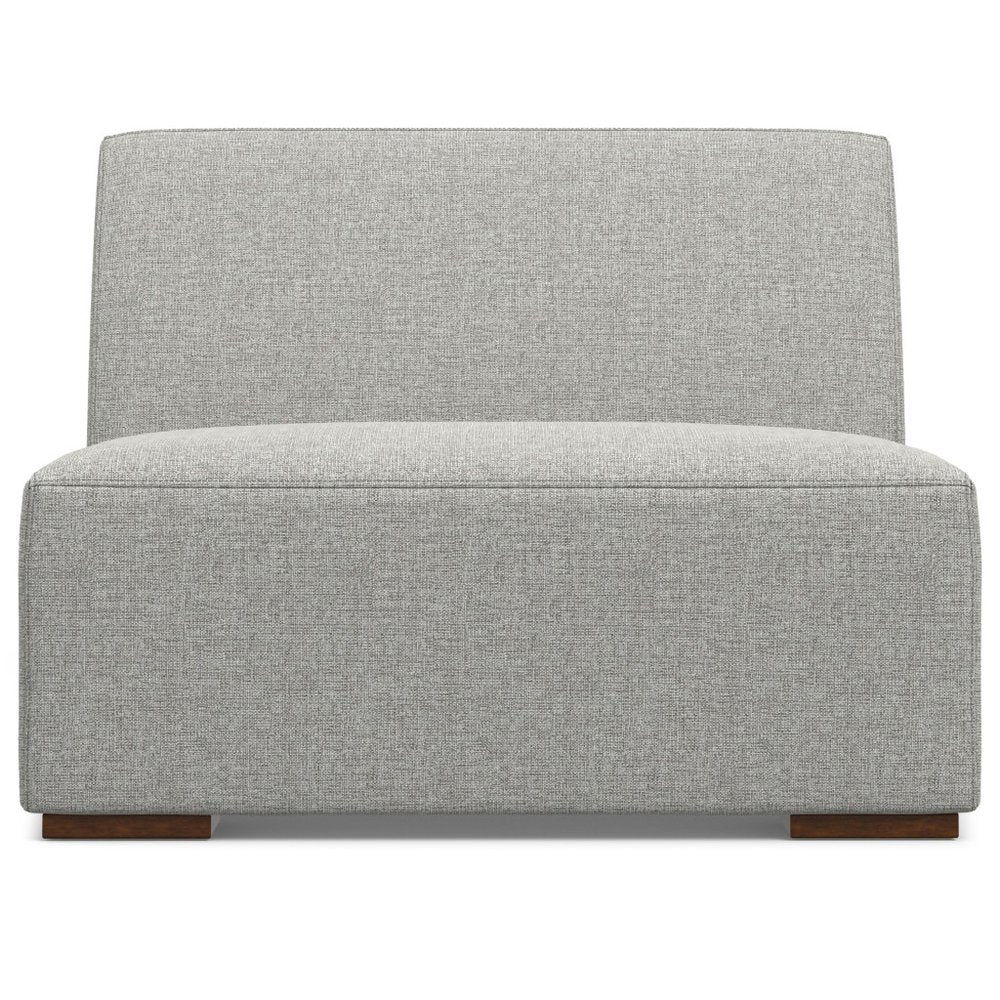 34" Gray and Brown Fabric Arm Chair HomeRoots