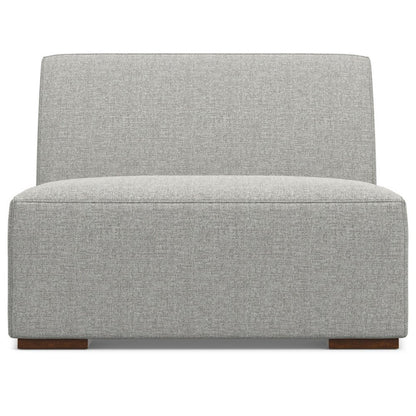 34" Gray and Brown Fabric Arm Chair HomeRoots