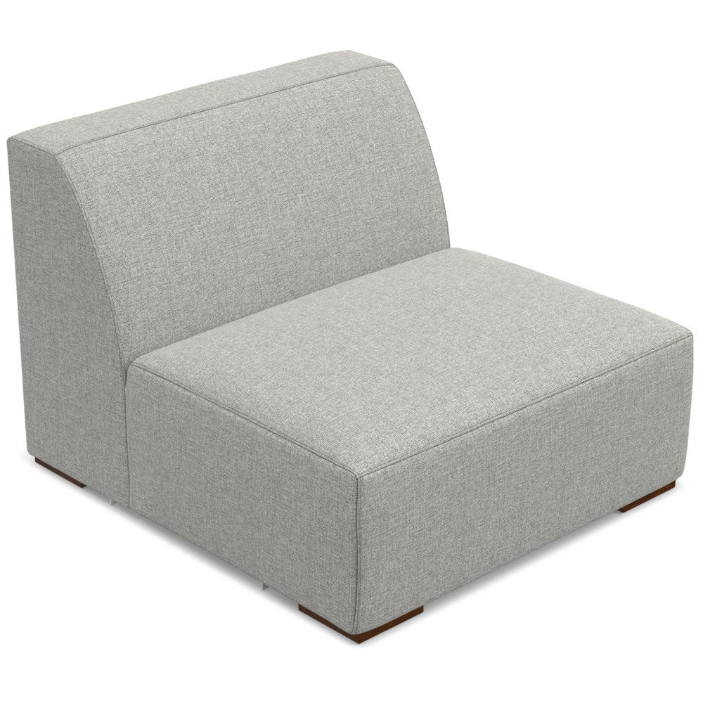 34" Gray and Brown Fabric Arm Chair HomeRoots