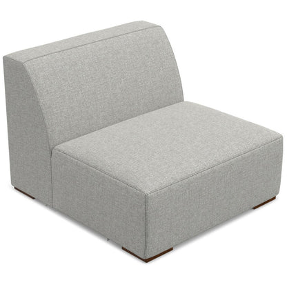 34" Gray and Brown Fabric Arm Chair HomeRoots