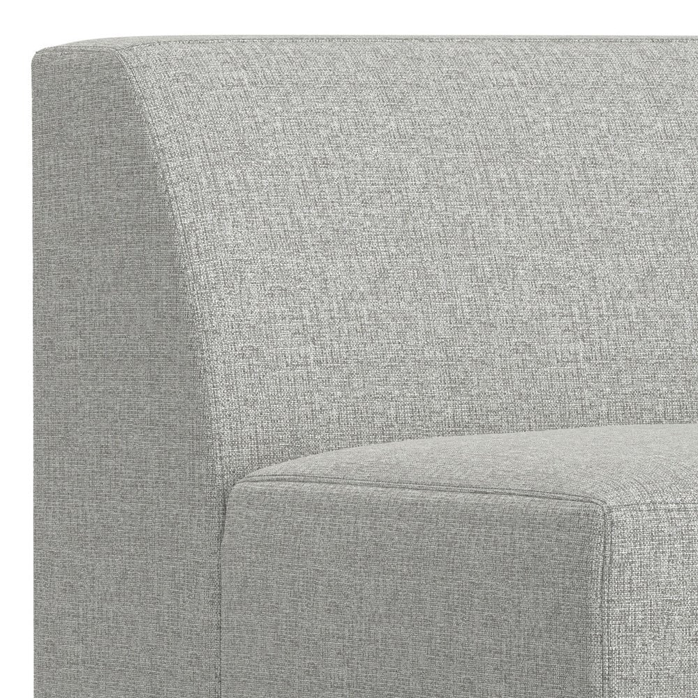 34" Gray and Brown Fabric Arm Chair HomeRoots