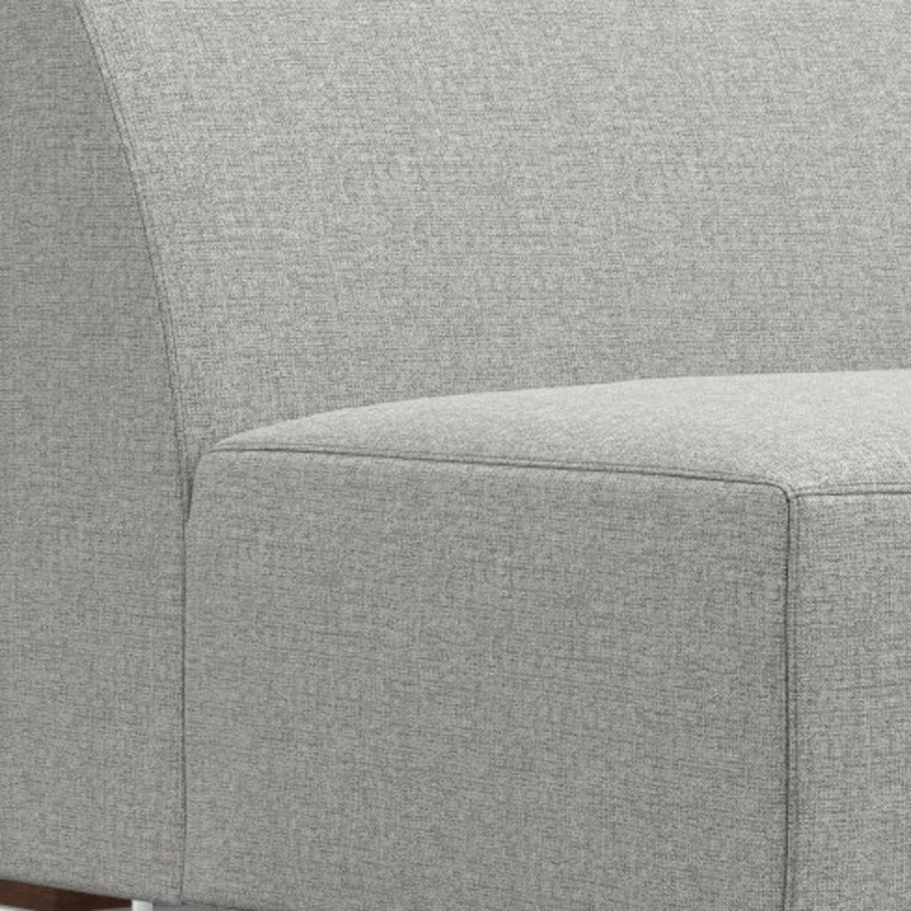 34" Gray and Brown Fabric Arm Chair HomeRoots