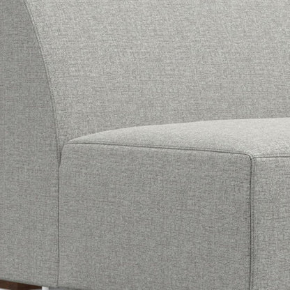 34" Gray and Brown Fabric Arm Chair HomeRoots