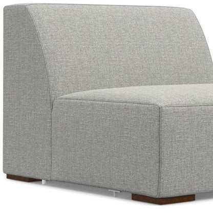 34" Gray and Brown Fabric Arm Chair HomeRoots