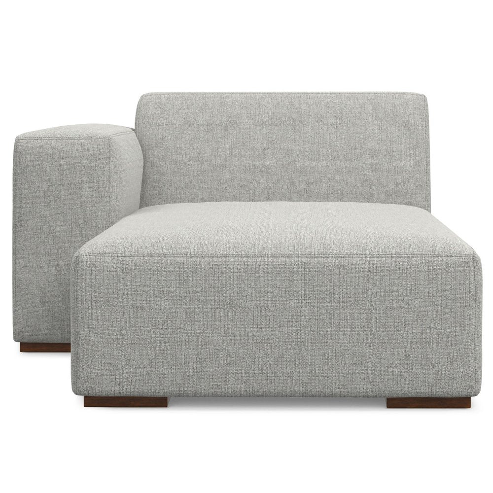 44" Gray and Brown Fabric Arm Chair HomeRoots