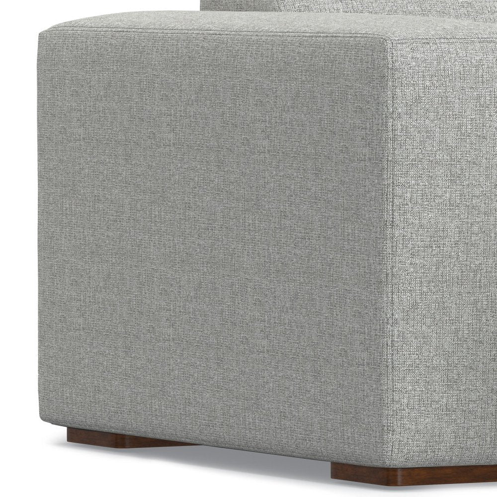 44" Gray and Brown Fabric Arm Chair HomeRoots