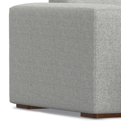 44" Gray and Brown Fabric Arm Chair HomeRoots