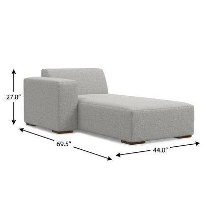 44" Gray and Brown Fabric Arm Chair HomeRoots