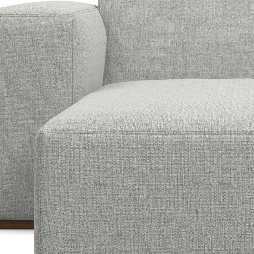 44" Gray and Brown Fabric Arm Chair HomeRoots