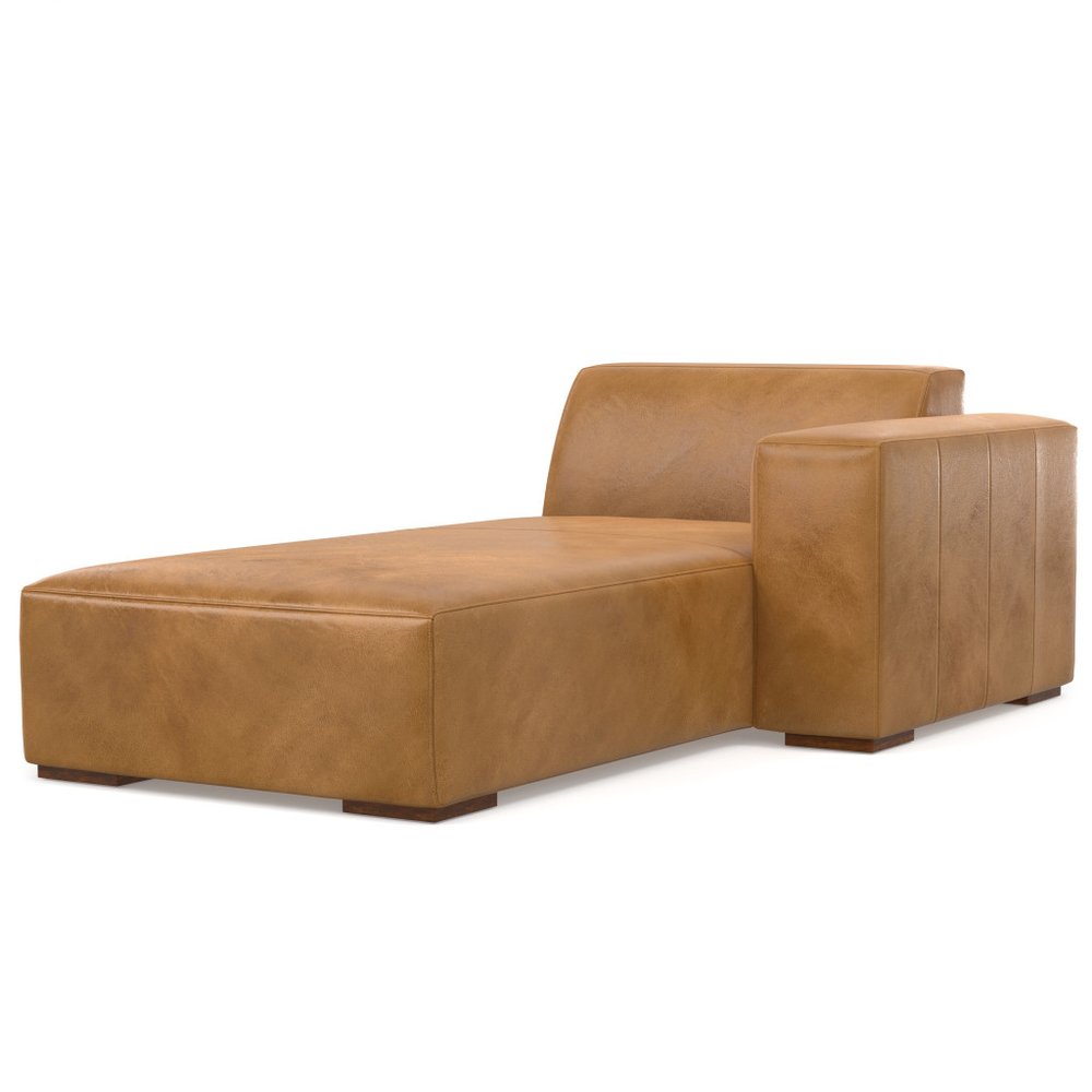 44" Sienna and Brown Leather Arm Chair HomeRoots