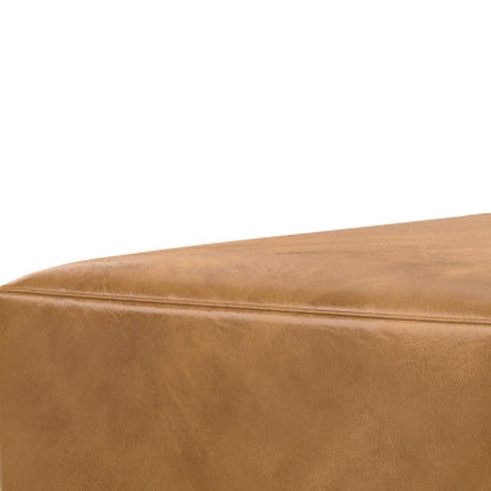 44" Sienna and Brown Leather Arm Chair HomeRoots