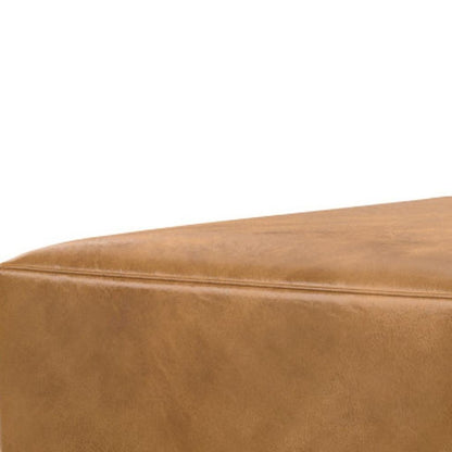 44" Sienna and Brown Leather Arm Chair HomeRoots