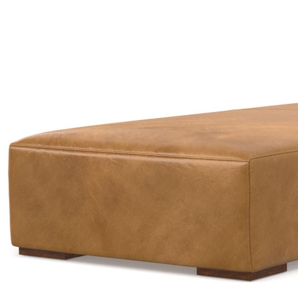 44" Sienna and Brown Leather Arm Chair HomeRoots