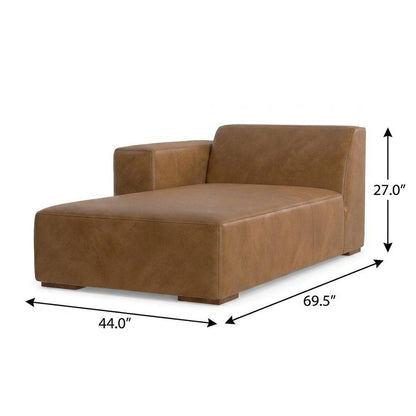44" Brown Leather Arm Chair HomeRoots