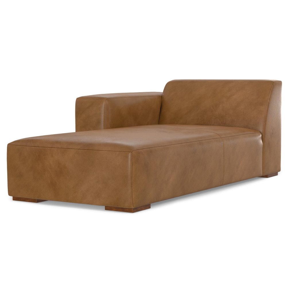 44" Brown Leather Arm Chair HomeRoots