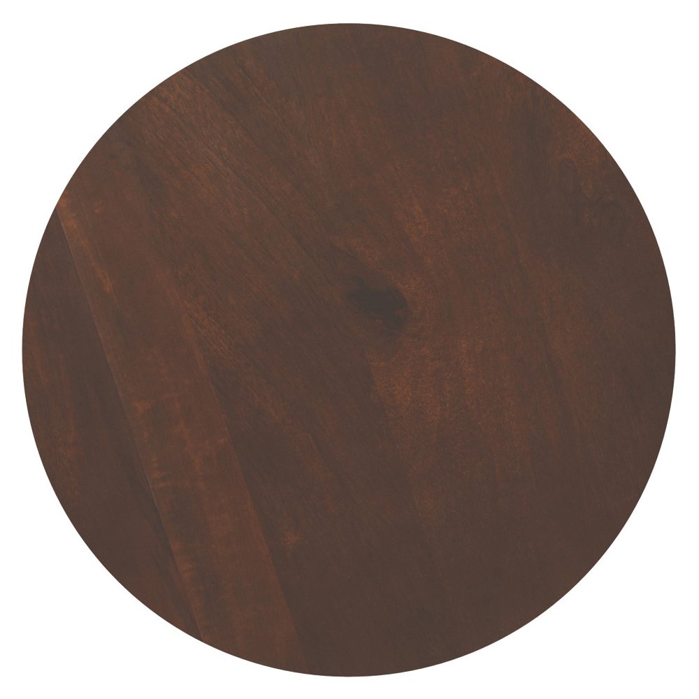 16" Walnut Solid Wood Round Pedestal End Table — view 3