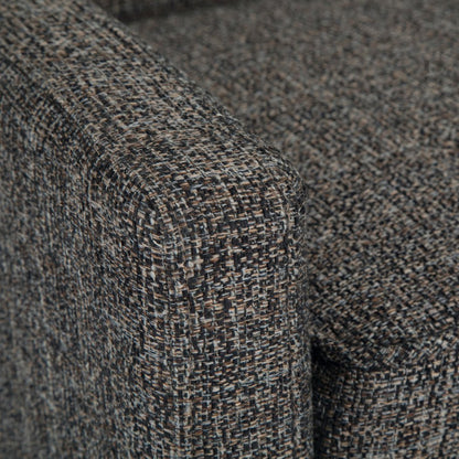 50" Dark Gray And Brown Fabric And Wood Upholstered Bench HomeRoots