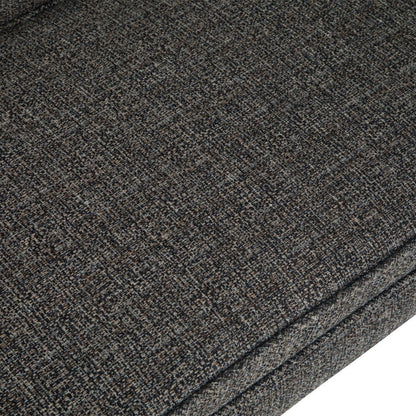 50" Dark Gray And Brown Fabric And Wood Upholstered Bench HomeRoots