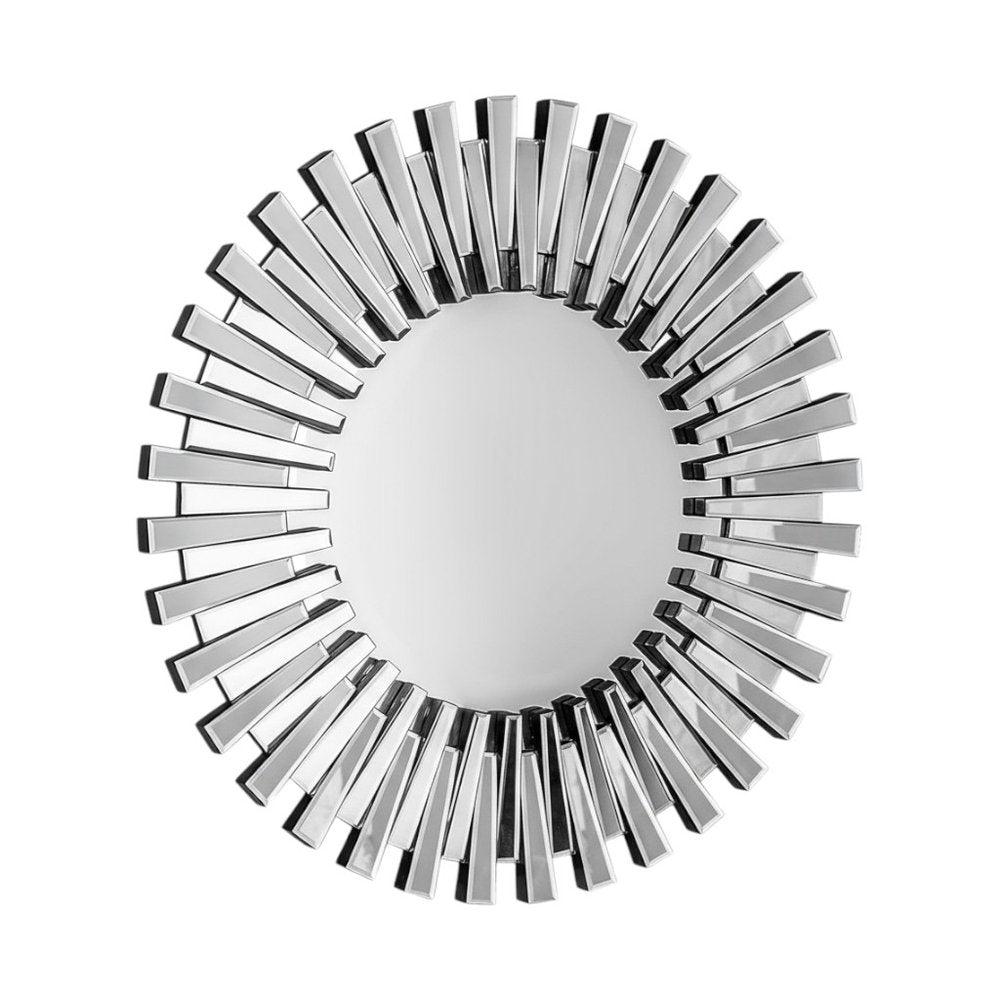 18" Silver Glass Sunburst Framed Accent Mirror HomeRoots