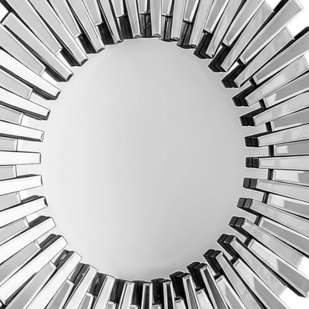 18" Silver Glass Sunburst Framed Accent Mirror HomeRoots